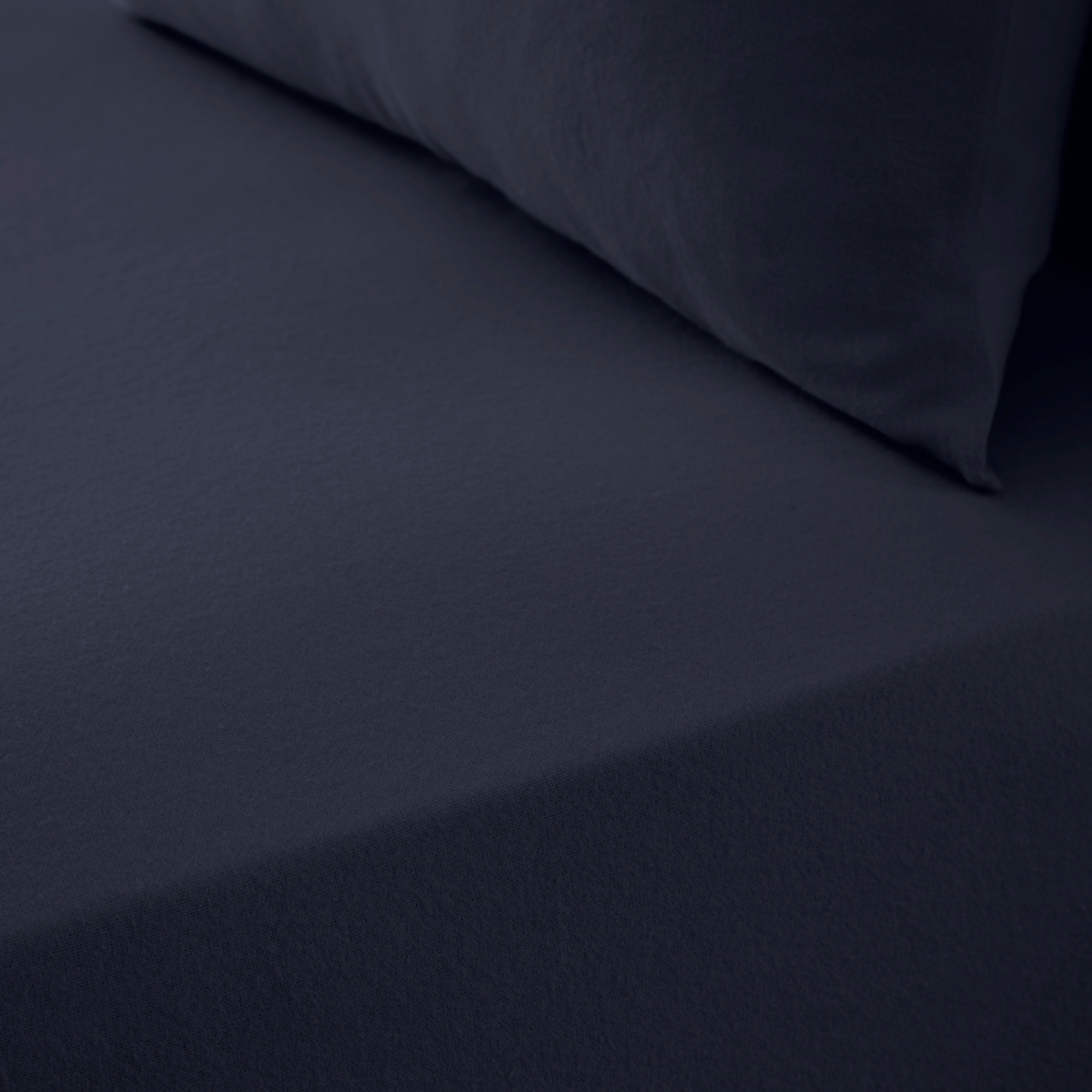 Simply Brushed Cotton Fitted Sheet Navy