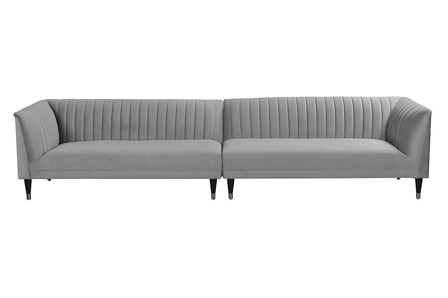 Baxter Six Seat Sofa – Dove Grey