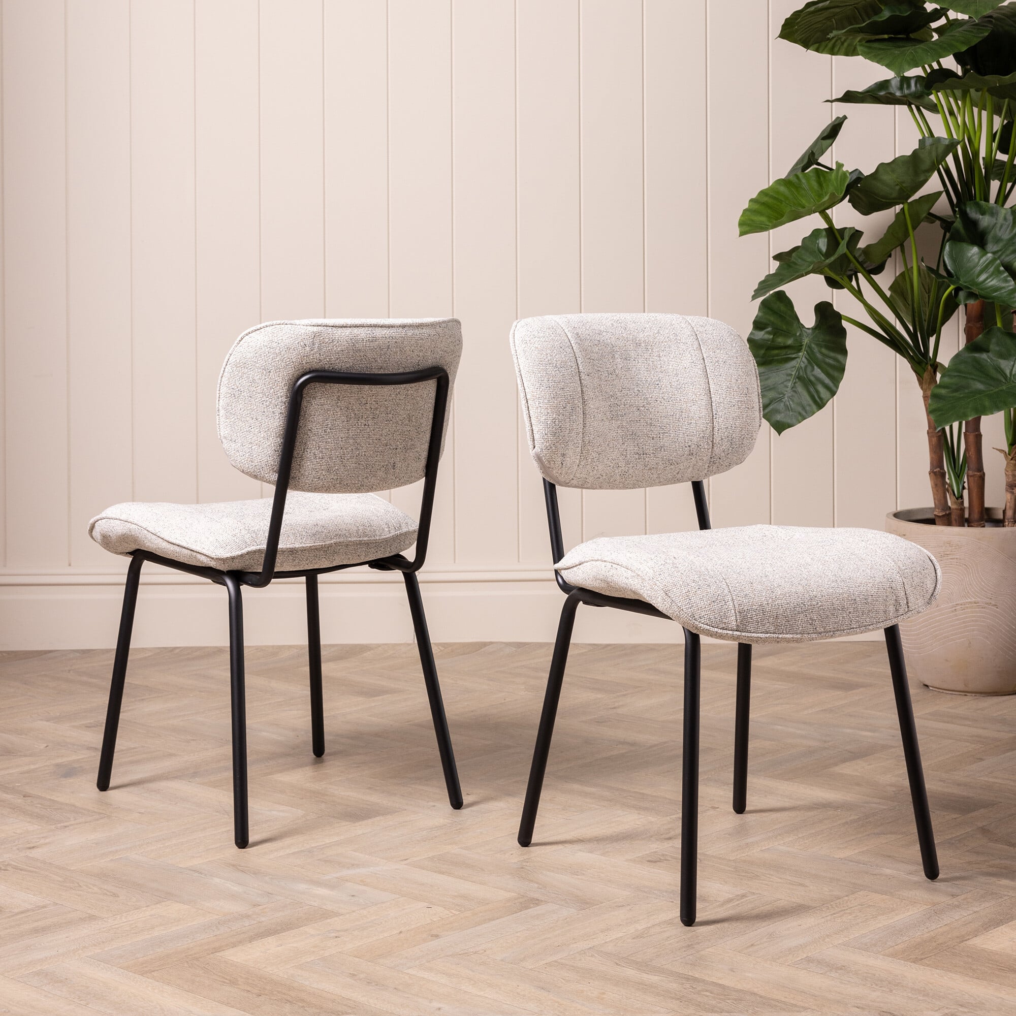 Lindy Dining Chair, Neutral Fabric | Barker & Stonehouse