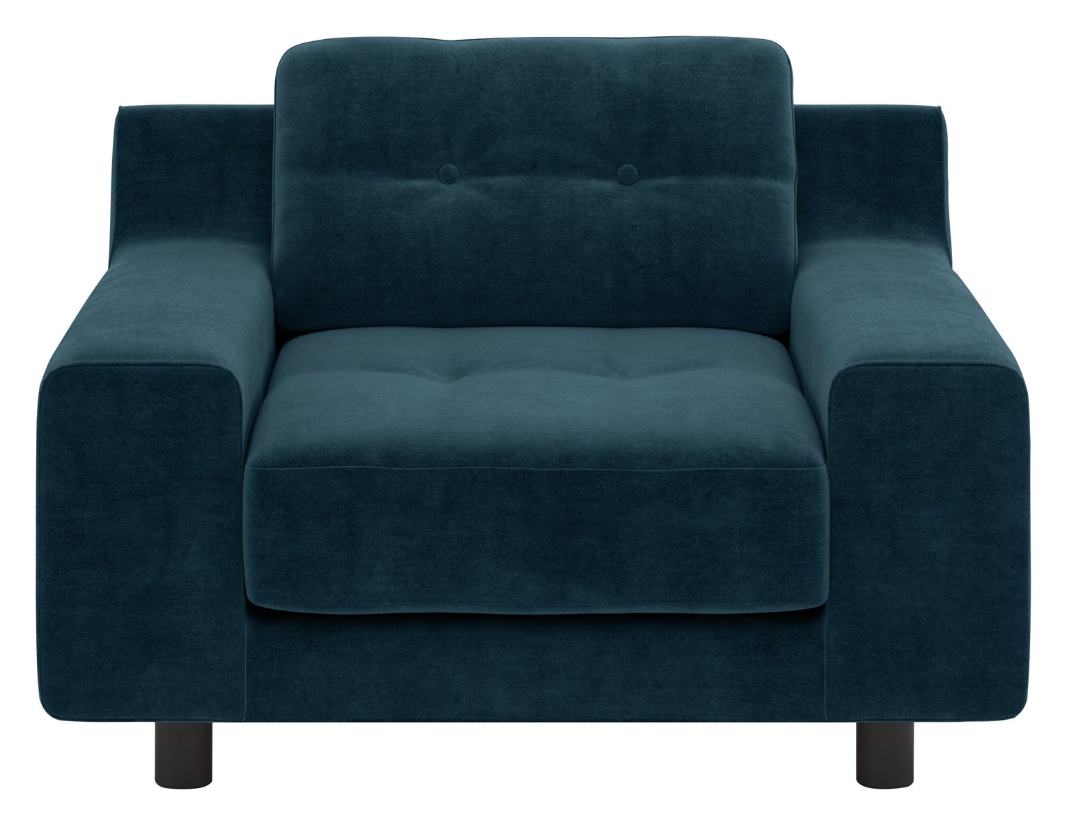 Habitat Hendricks Ink Blue Velvet Armchair