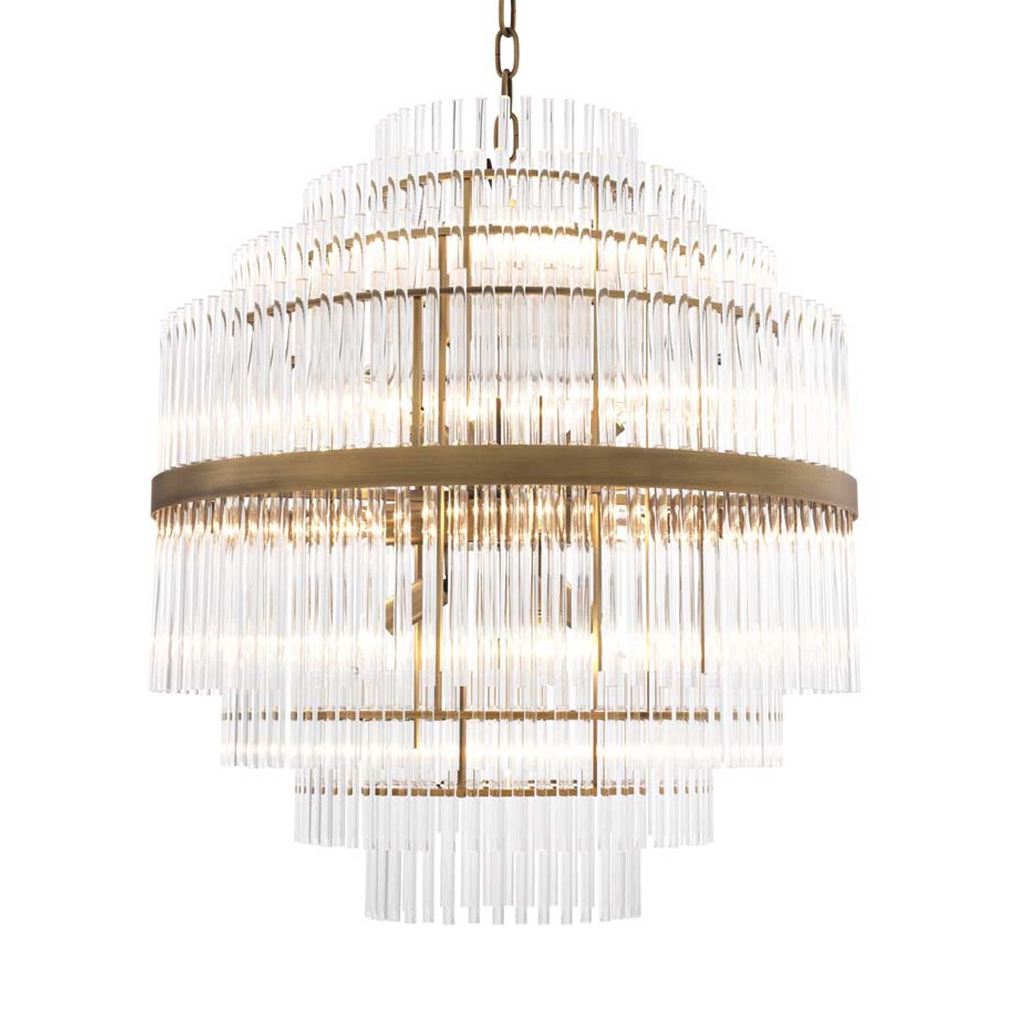 Eichholtz East Chandelier Antique Brass Finish Metal | Barker & Stonehouse