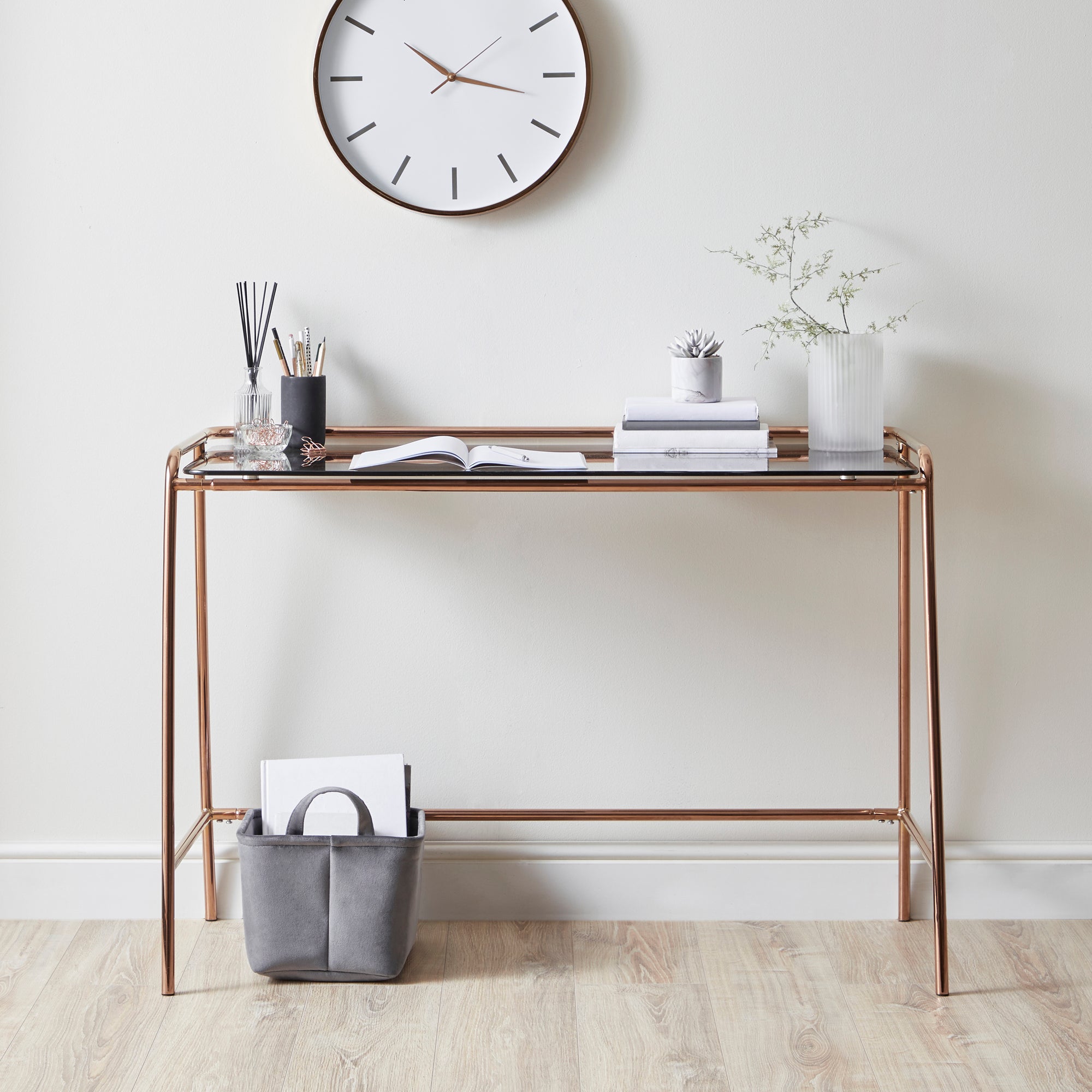 Bryony Rose Gold Effect Desk Rose Gold