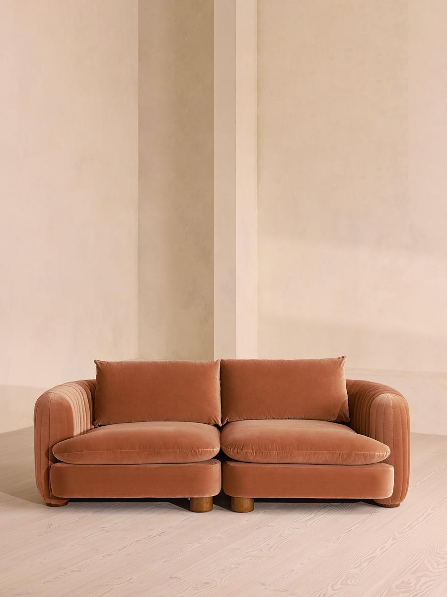 Vivienne Deeper Sit Modular Sofa, Three Seater, Velvet Antique Rose