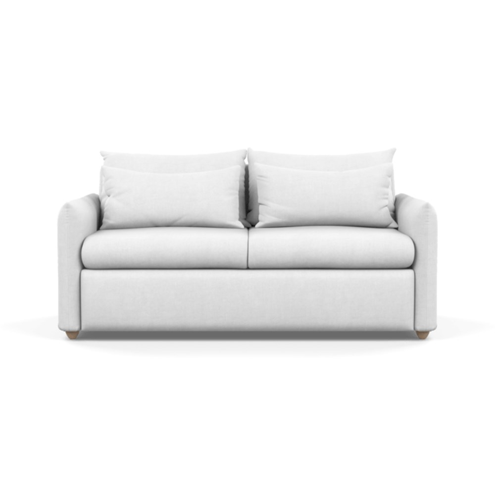 Heal's Pillow Sofa Bed Capelo Linen-Cotton Snowdrop Natural Feet