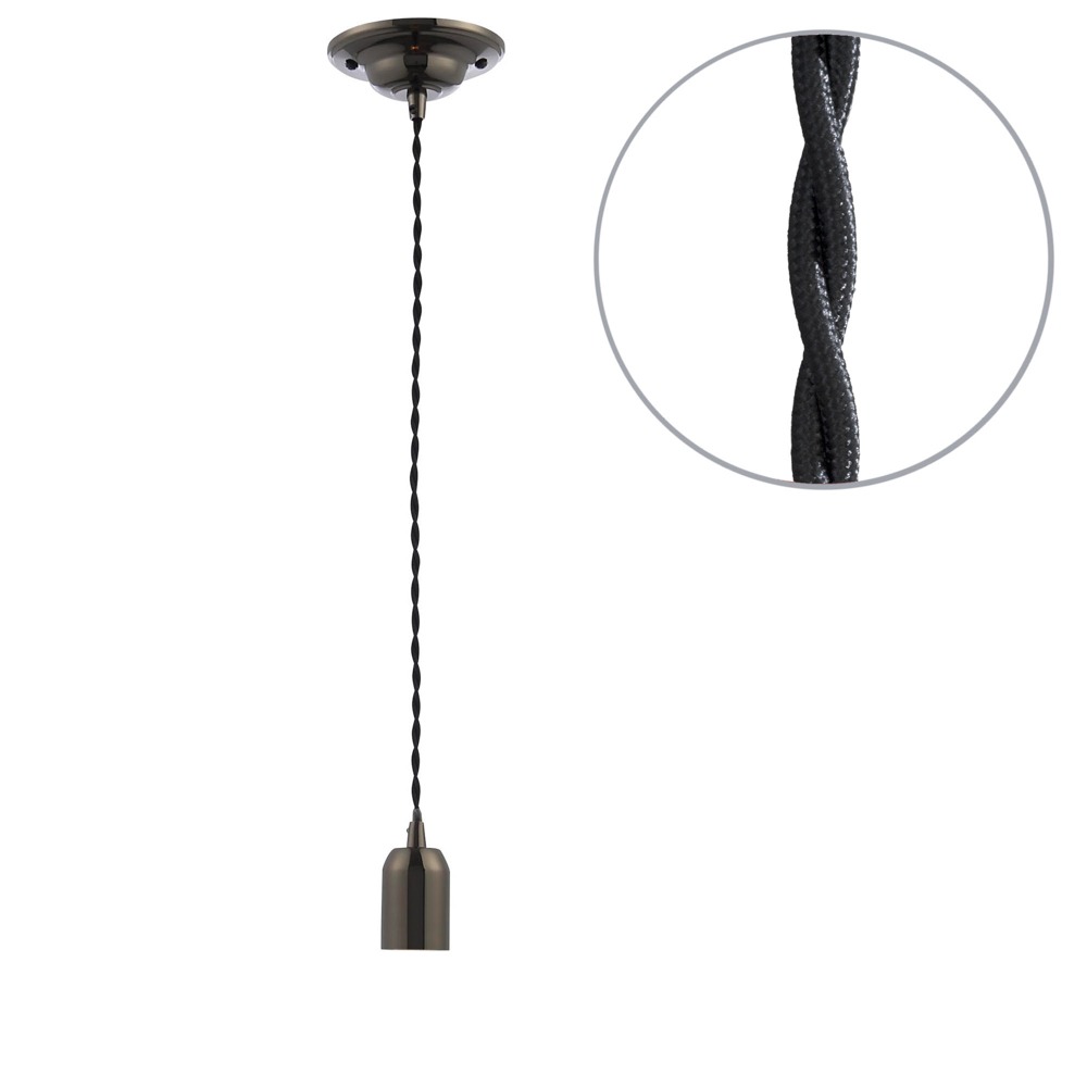 Black Twisted Cable Kit, Black Nickel