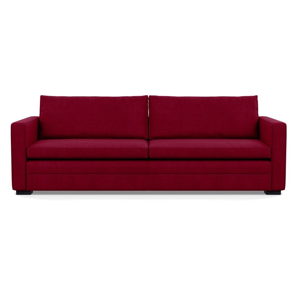 Heal's Palermo 5 Seater Sofa St Moritz Wool Red 74 Black Feet