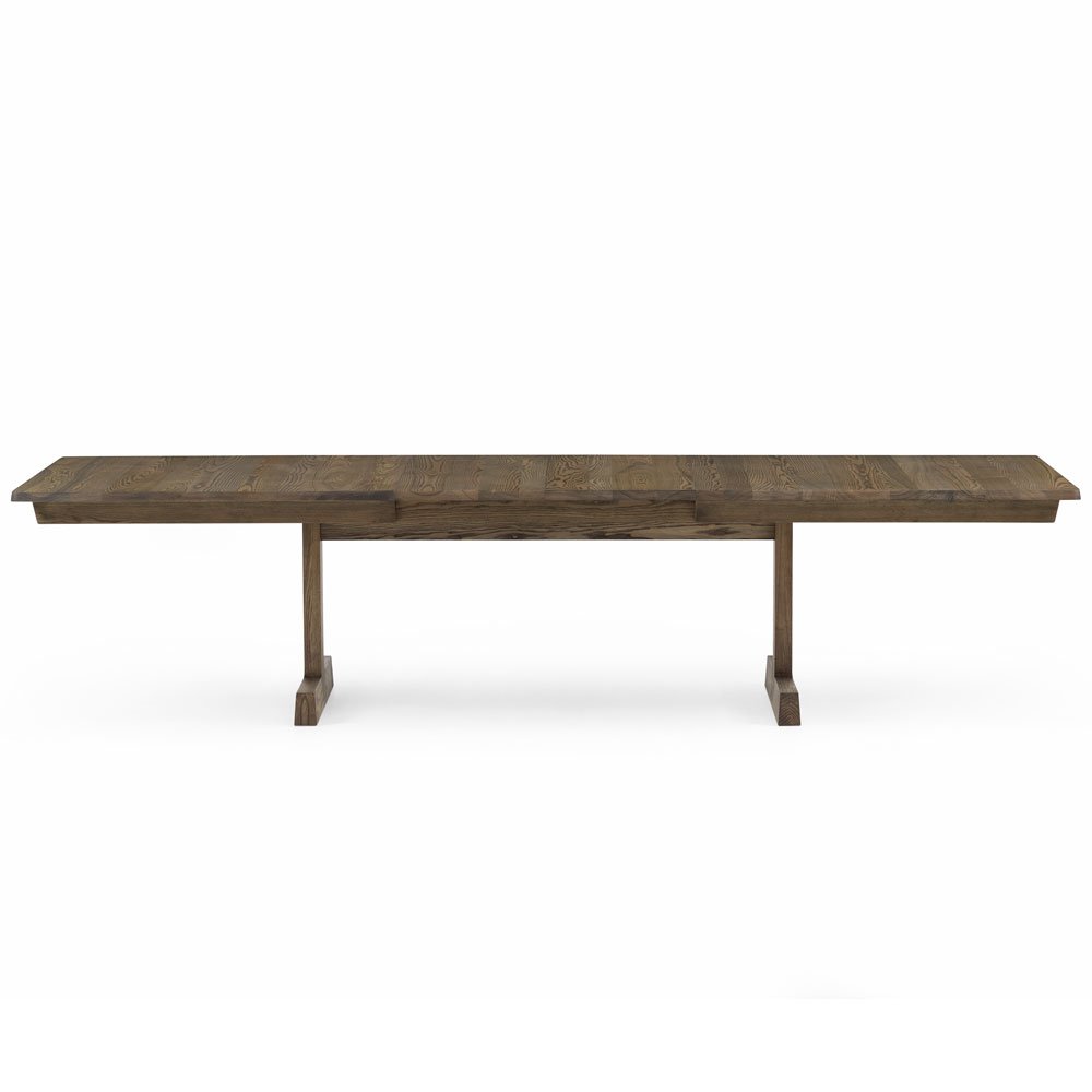 De La Espada Refectory Extending Dining Table Black Oiled Ash