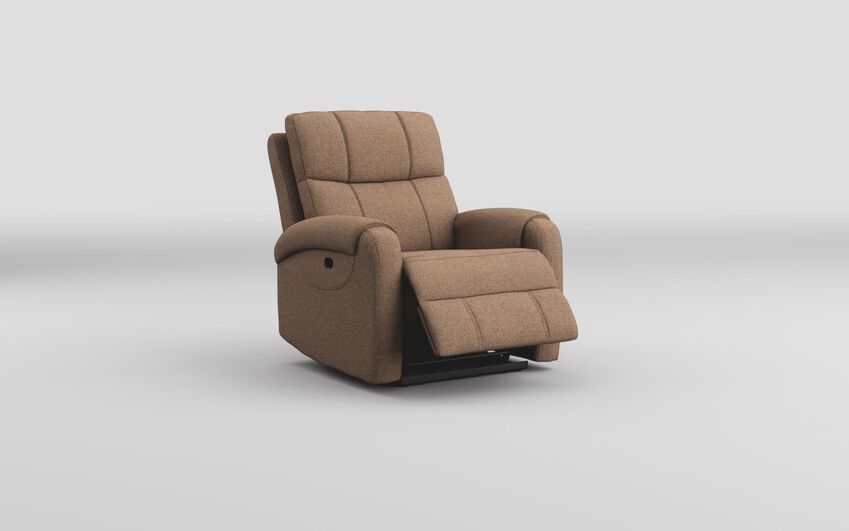 Brown Fabric Calisese Manual Recliner Chair