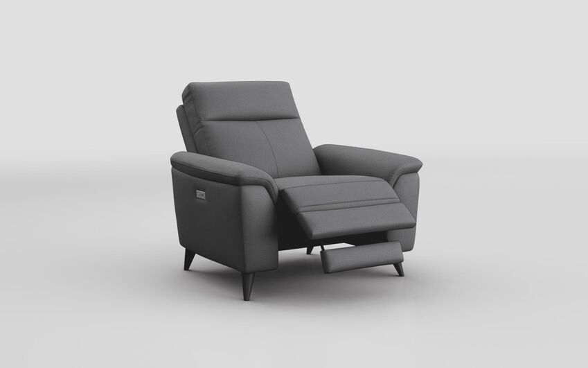 Grey Fabric Saliceto Power Recliner Chair