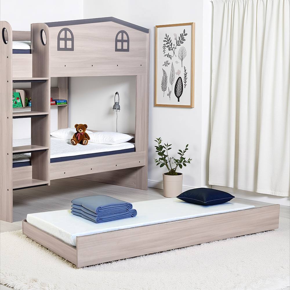 Seconique Hector Trundle Bed in Grey