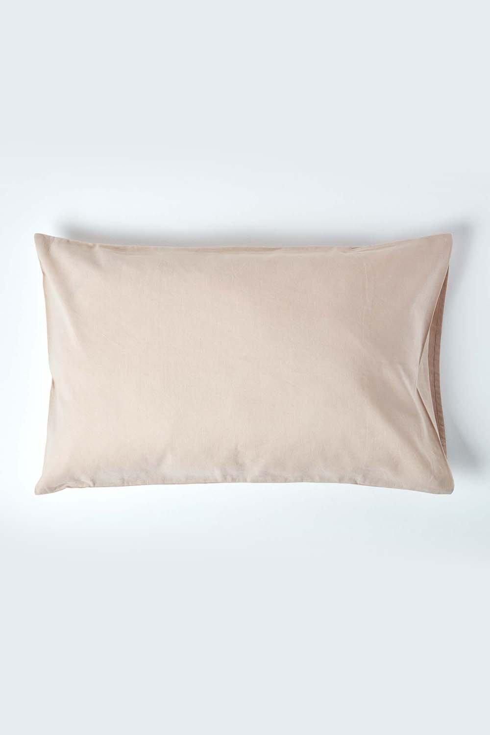 Homescapes Linen Housewife Pillowcase, Standard in Natural