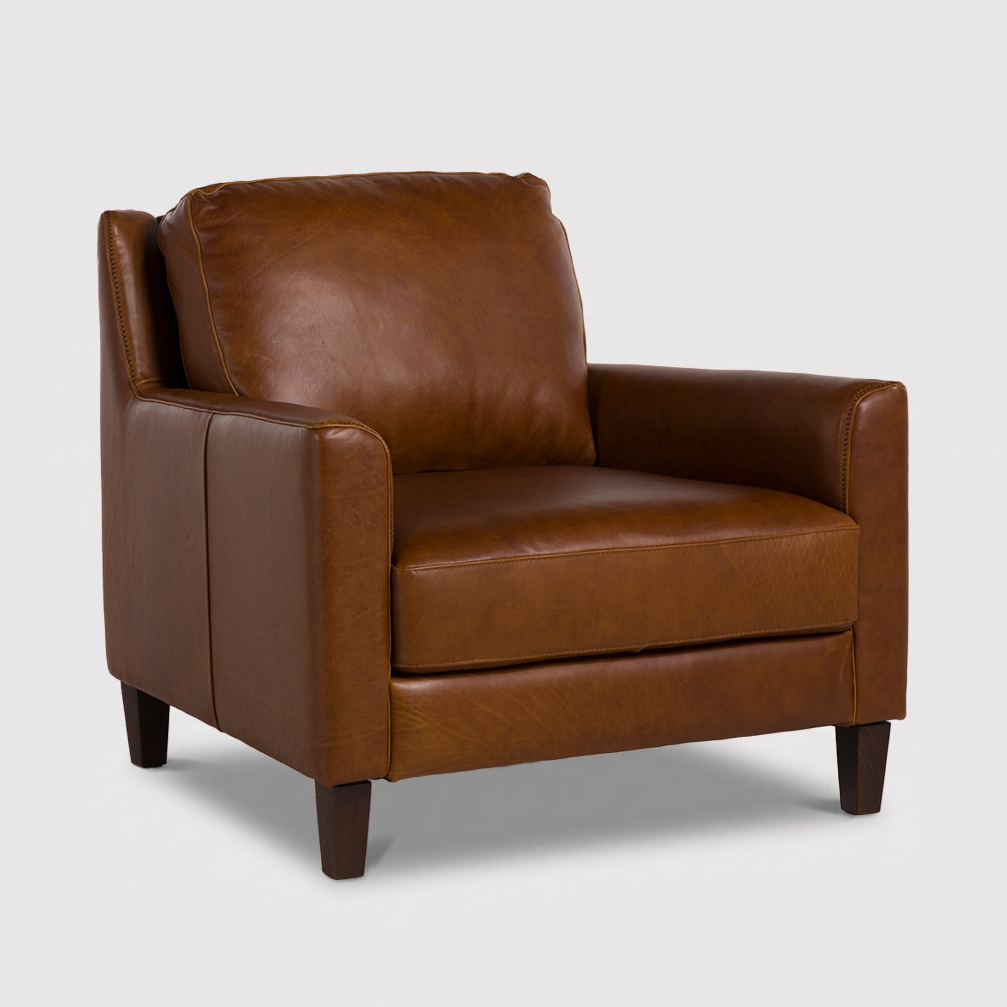Albard Armchair, Brown Leather | Barker & Stonehouse