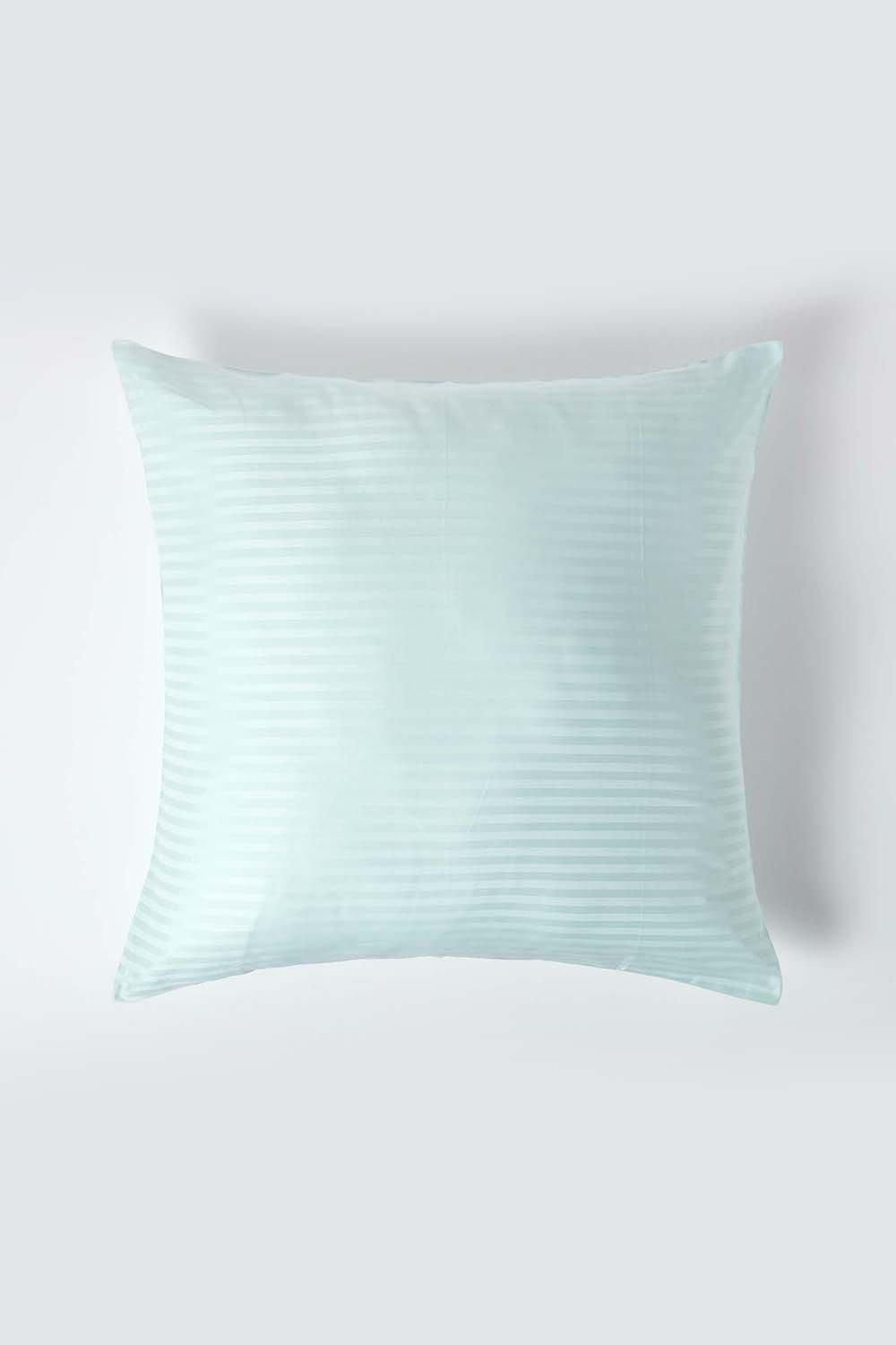 Homescapes Continental Egyptian Cotton Pillowcase 330 TC, 80 x 80 cm in Blue