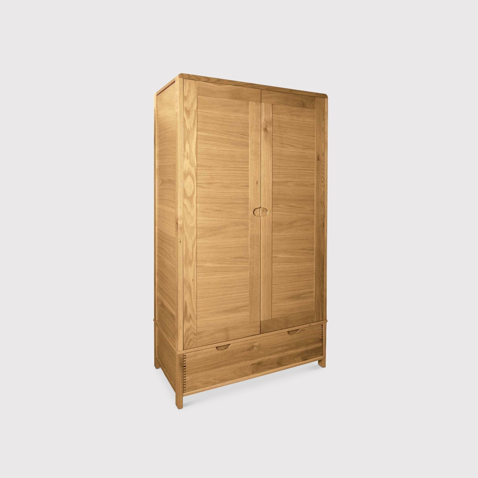 Ercol Bosco 2 Door Wardrobe, Brown Oak | Barker & Stonehouse