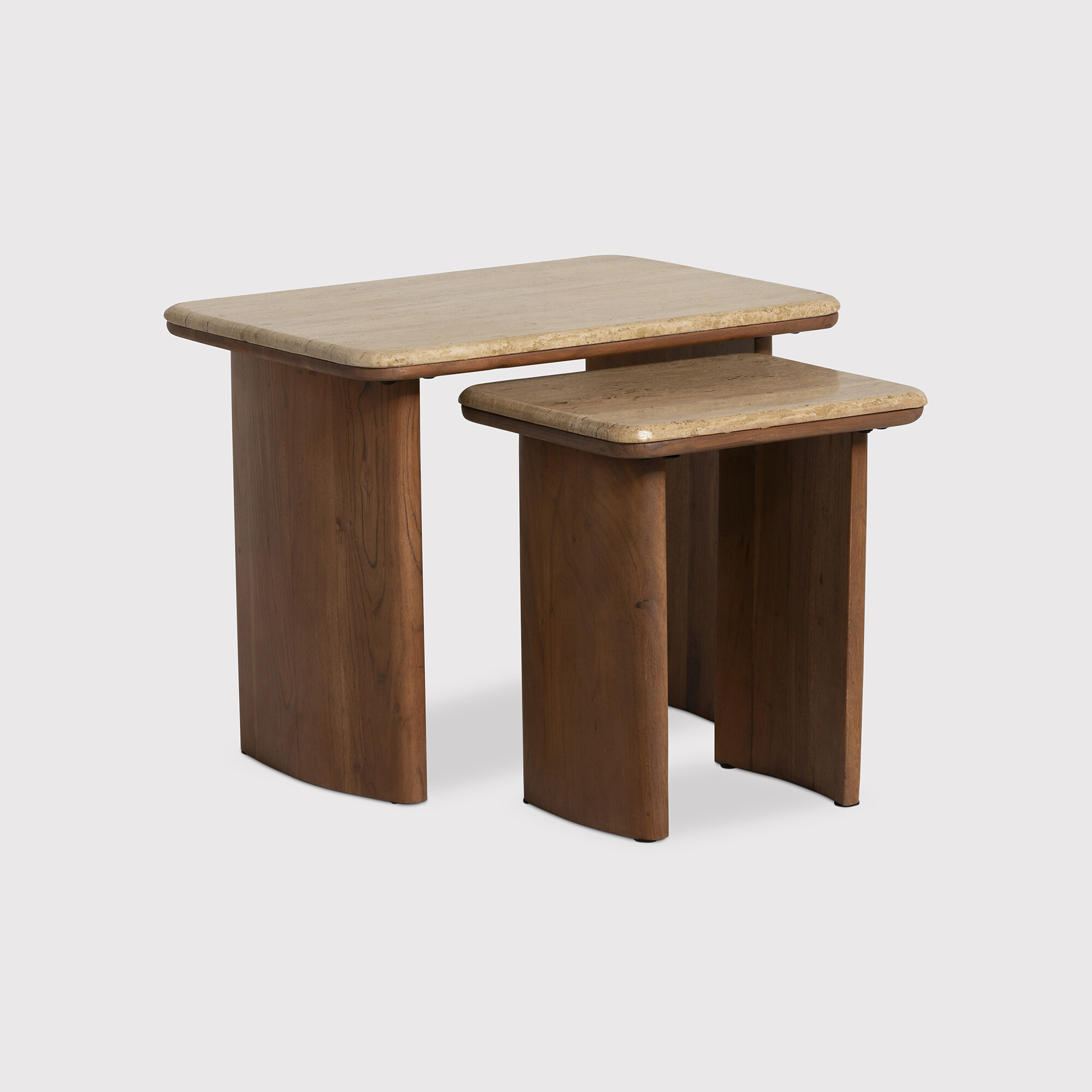 Zerina Set Of 2 Coffee Table 60x40x46, Brown Concrete | Barker & Stonehouse