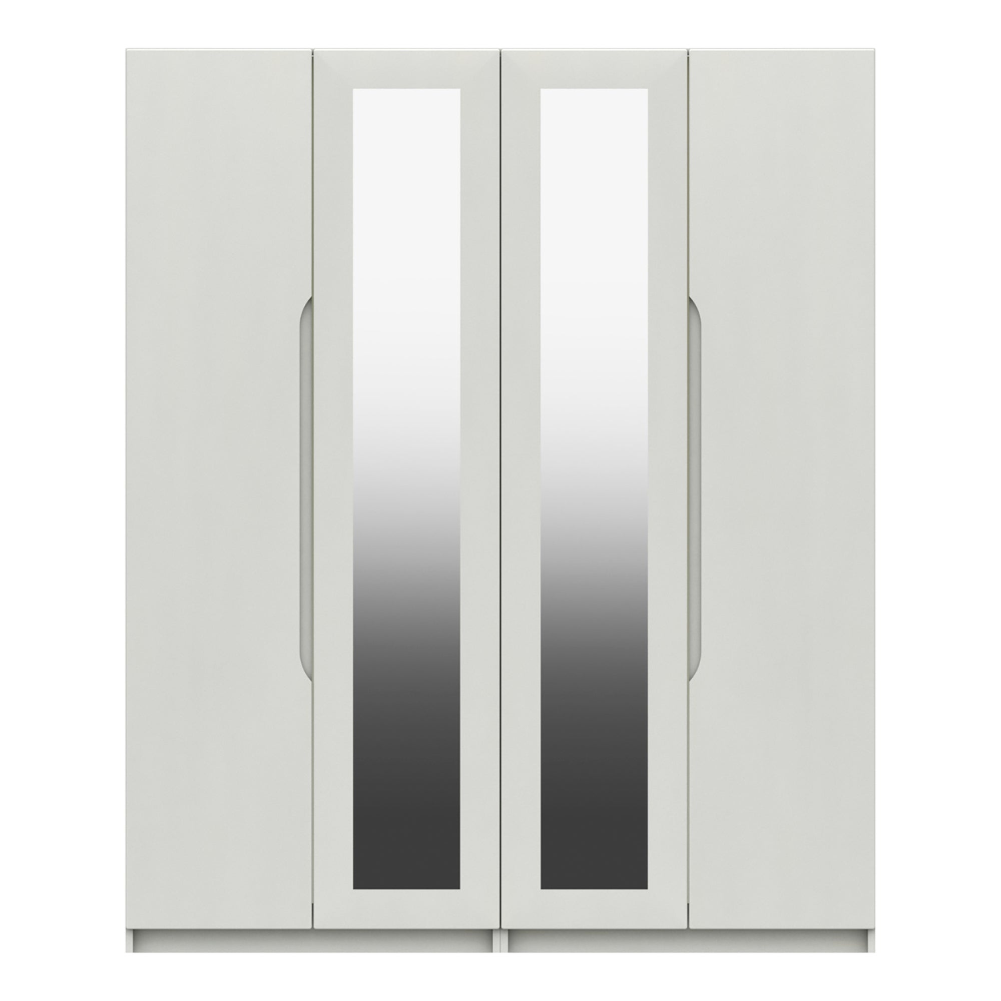 Legato 4 Door Mirrored Wardrobe White