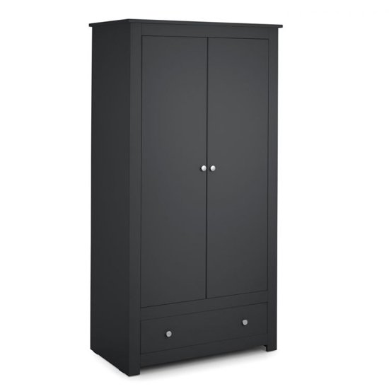 Radley Wardrobe In Anthracite With 2 Doors And 1 Drawer