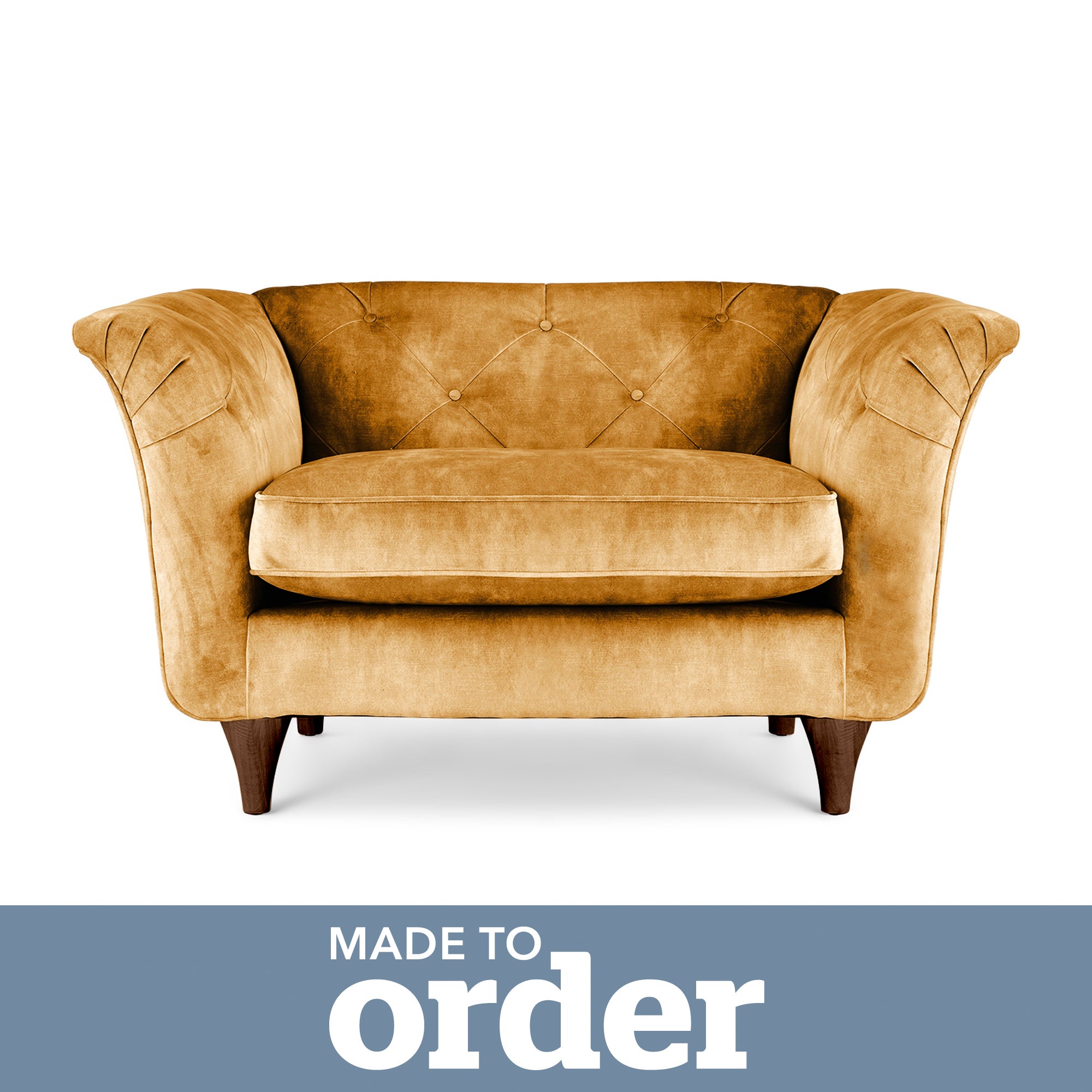 Jaipur Snuggle Chair Slub Velvet Yellow