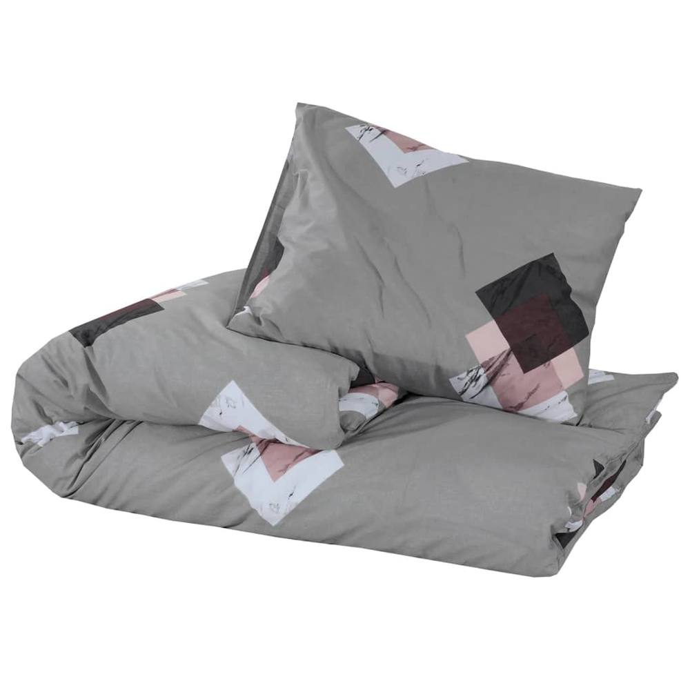 Berkfield Home Elegant Duvet Cover Set Grey 200x220 cm Cotton