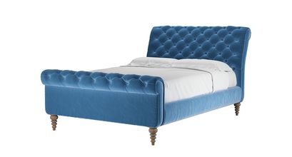 Knightsbridge Double Bed in Bahama Cotton Matt Velvet - sofa.com