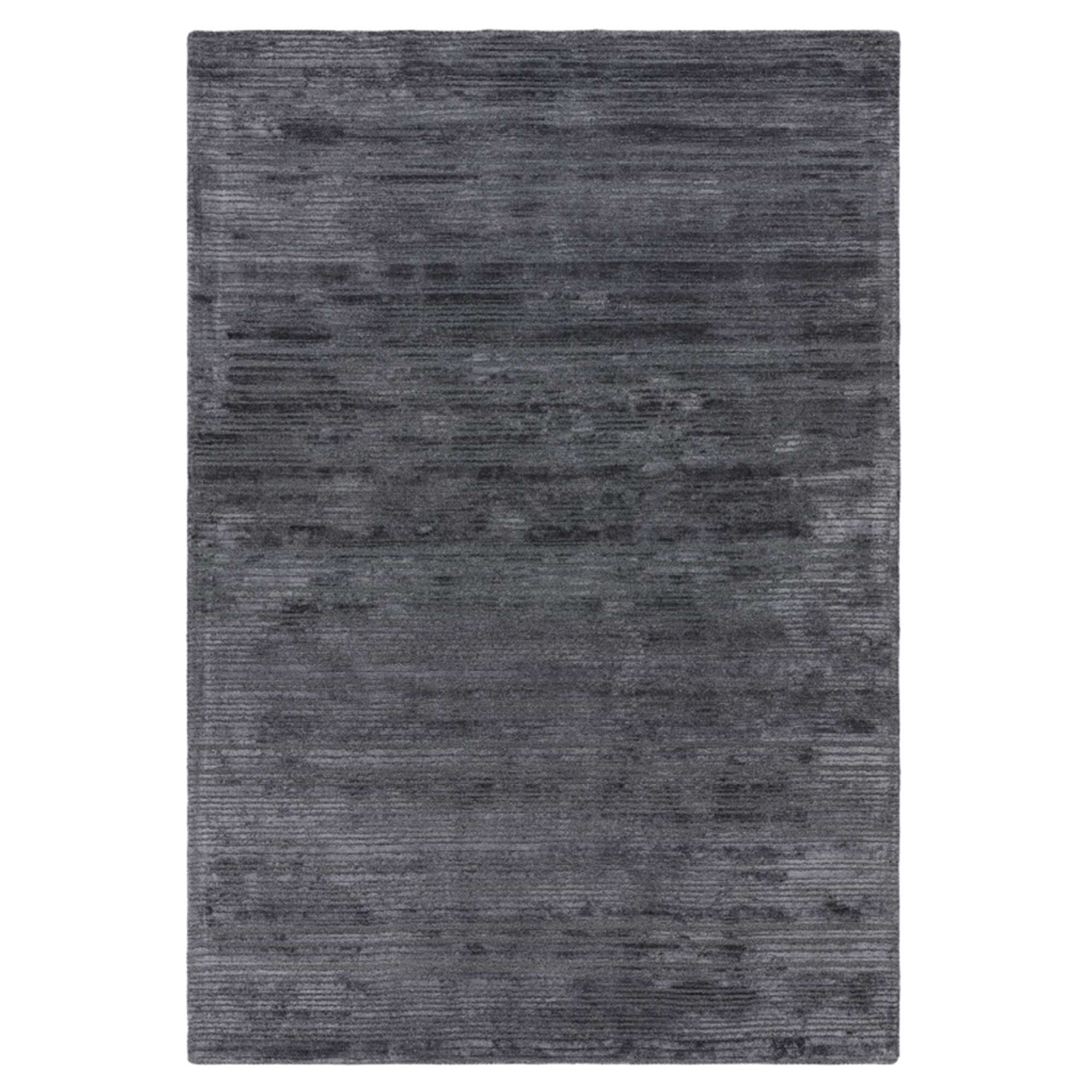 Heath Petrol 120x170cm Rug, Square, Blue Viscose | Barker & Stonehouse