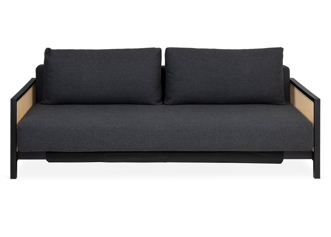 Heal's Cane Sofa Bed Dessin Dark Grey