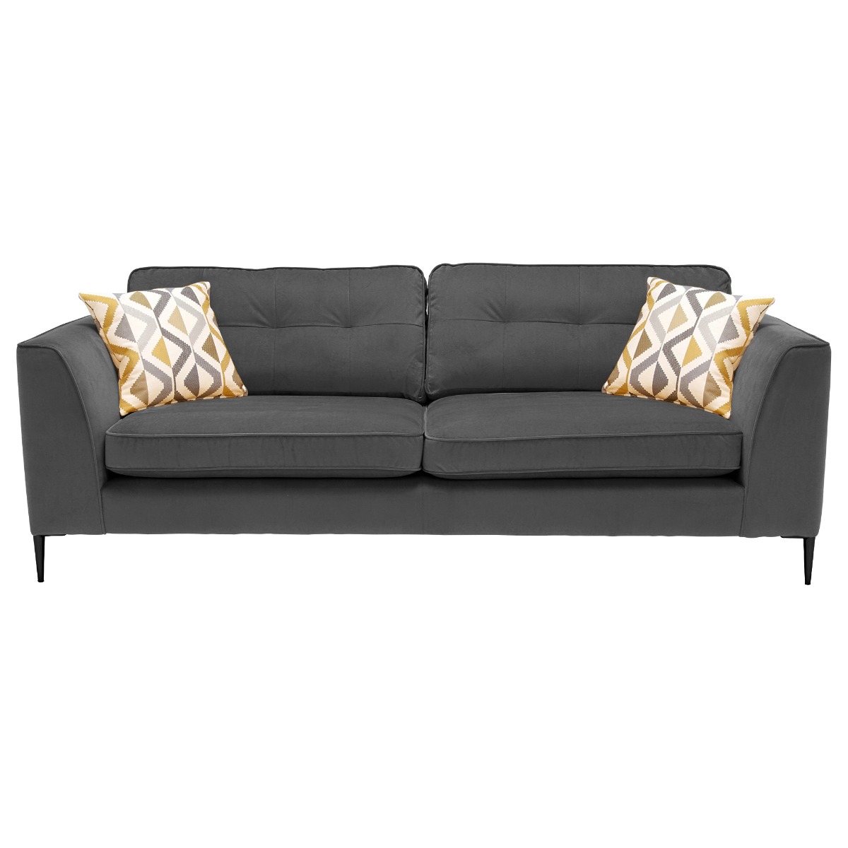 Conza Extra Large Sofa, Plush Charcoal
