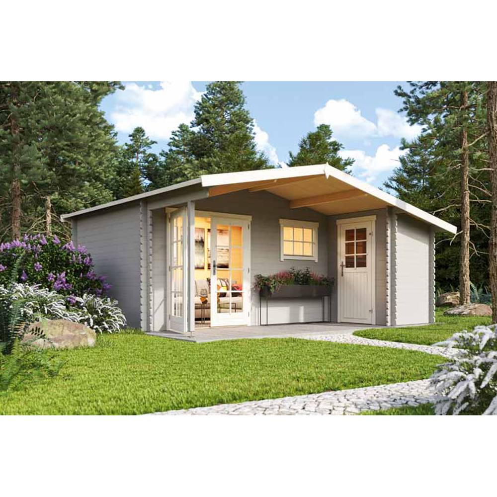 Lasita Maja Ltd Little Rock-Log Cabin, Home Office - L558.7xW480xH245.1 cm in Brown 3