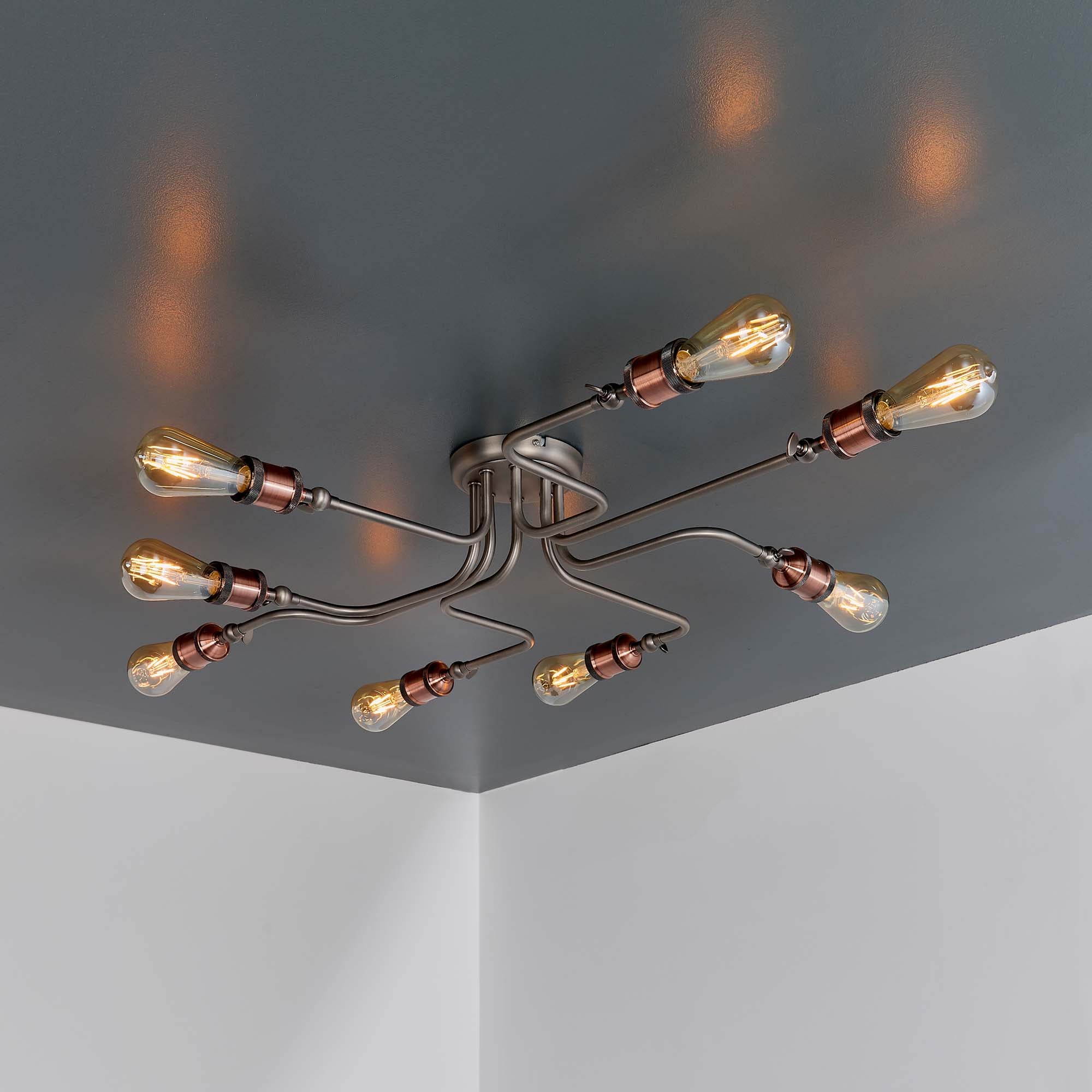 Vogue Eastville 8 Light Semi Flush Ceiling Light