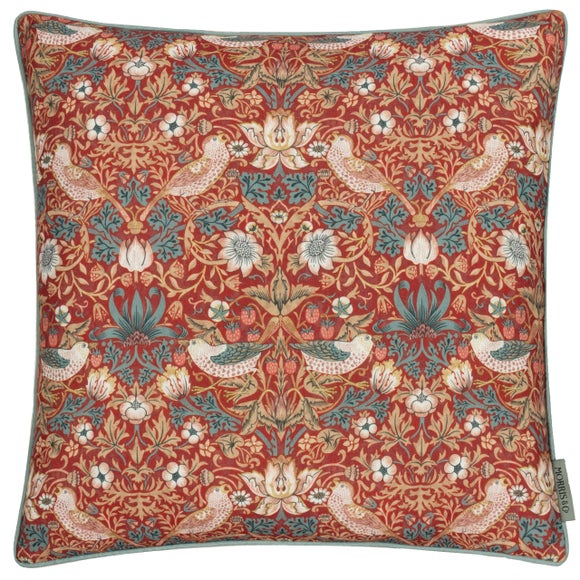 Morris & Co. Strawberry Thief Outdoor Square Cushion 3
