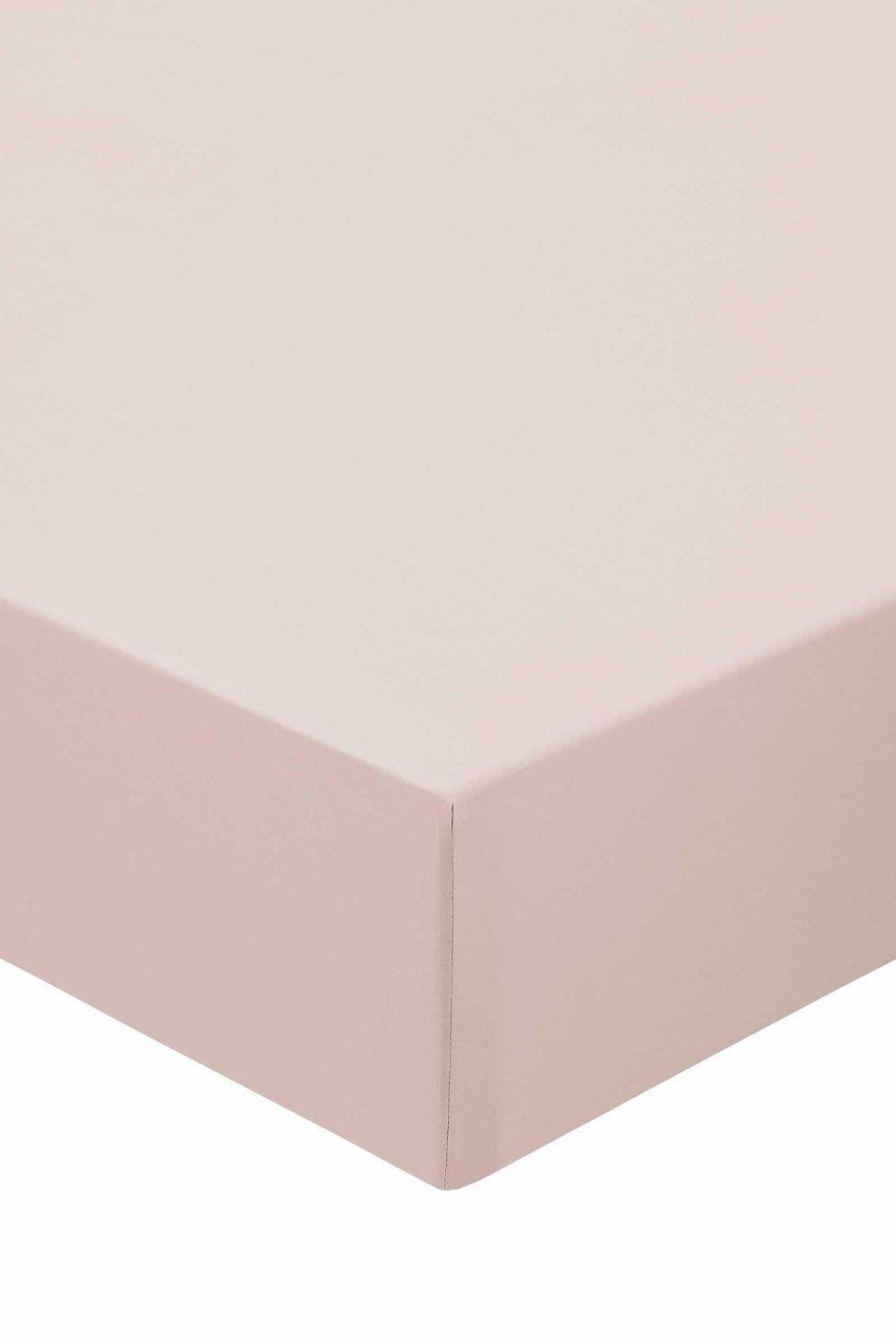 Murmur ' 500TC' Plain Dye Fitted Sheet in Light Pink