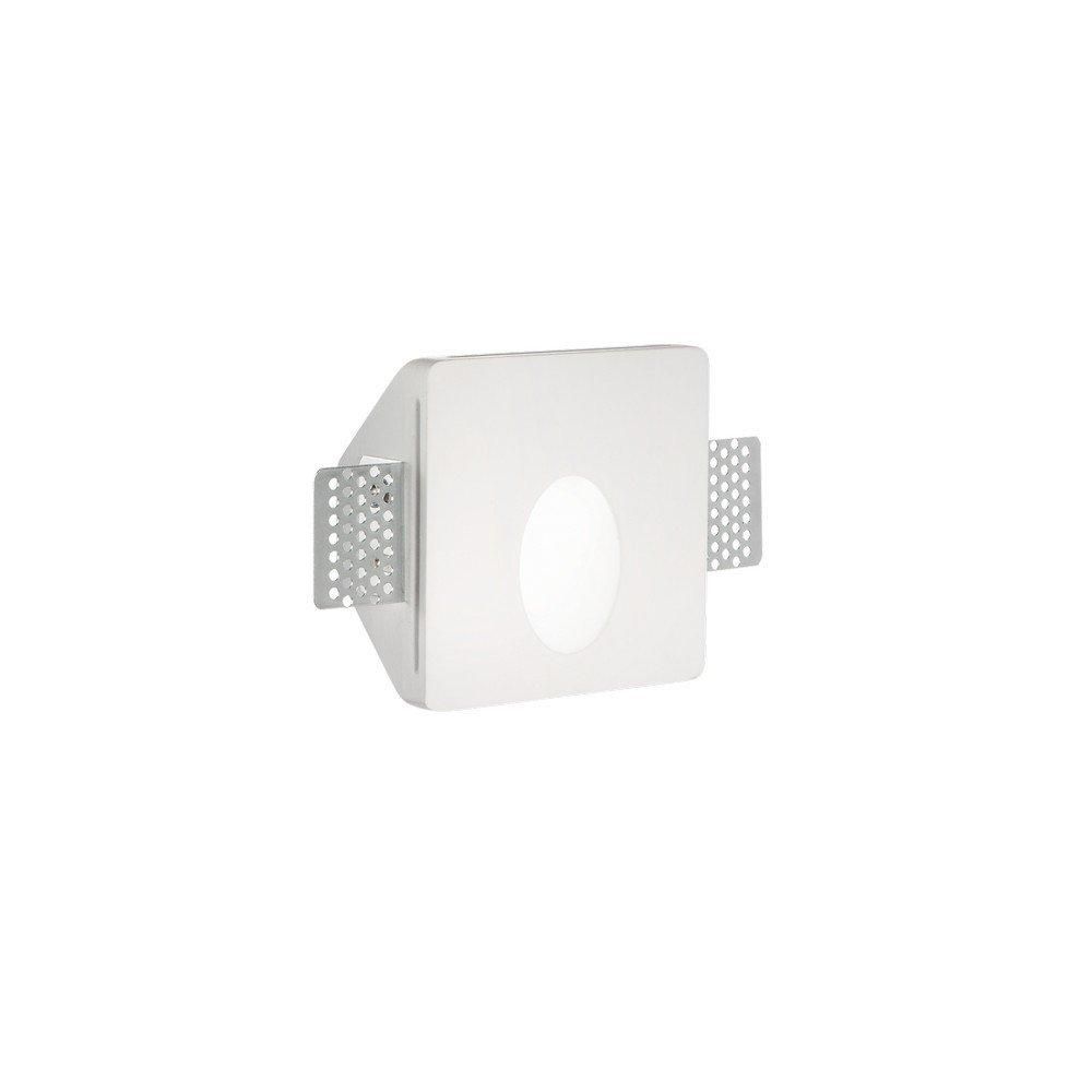 Netlighting Walky3 Integrated LED Plaster In Indoor Recessed Marker Wall Lamp 1 Light White 3000K