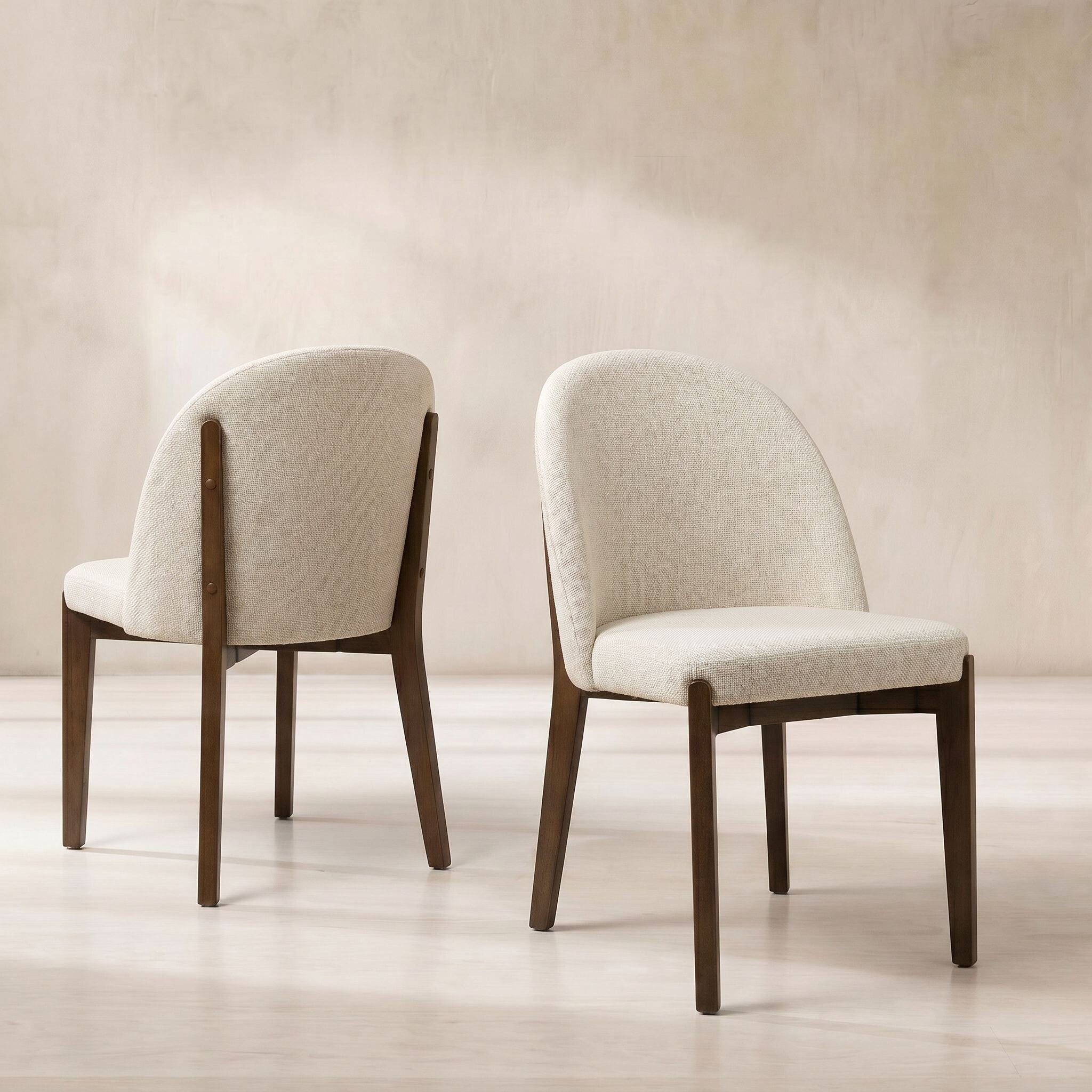 Sumida Dining Chair - Solid Wood Walnut Finish, Neutral | Barker & Stonehouse