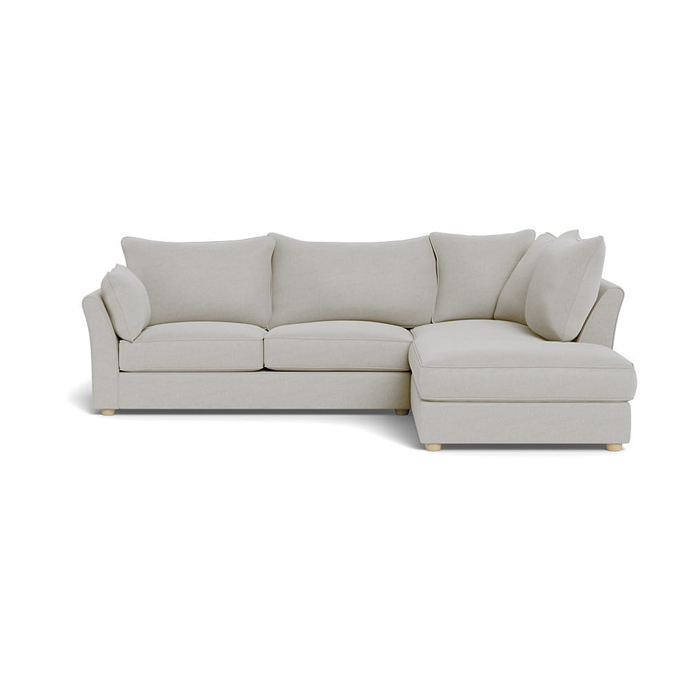 Heal's Tailor Right Hand Facing Corner Sofa Capelo Linen-Cotton Sea Salt Natural Feet 2