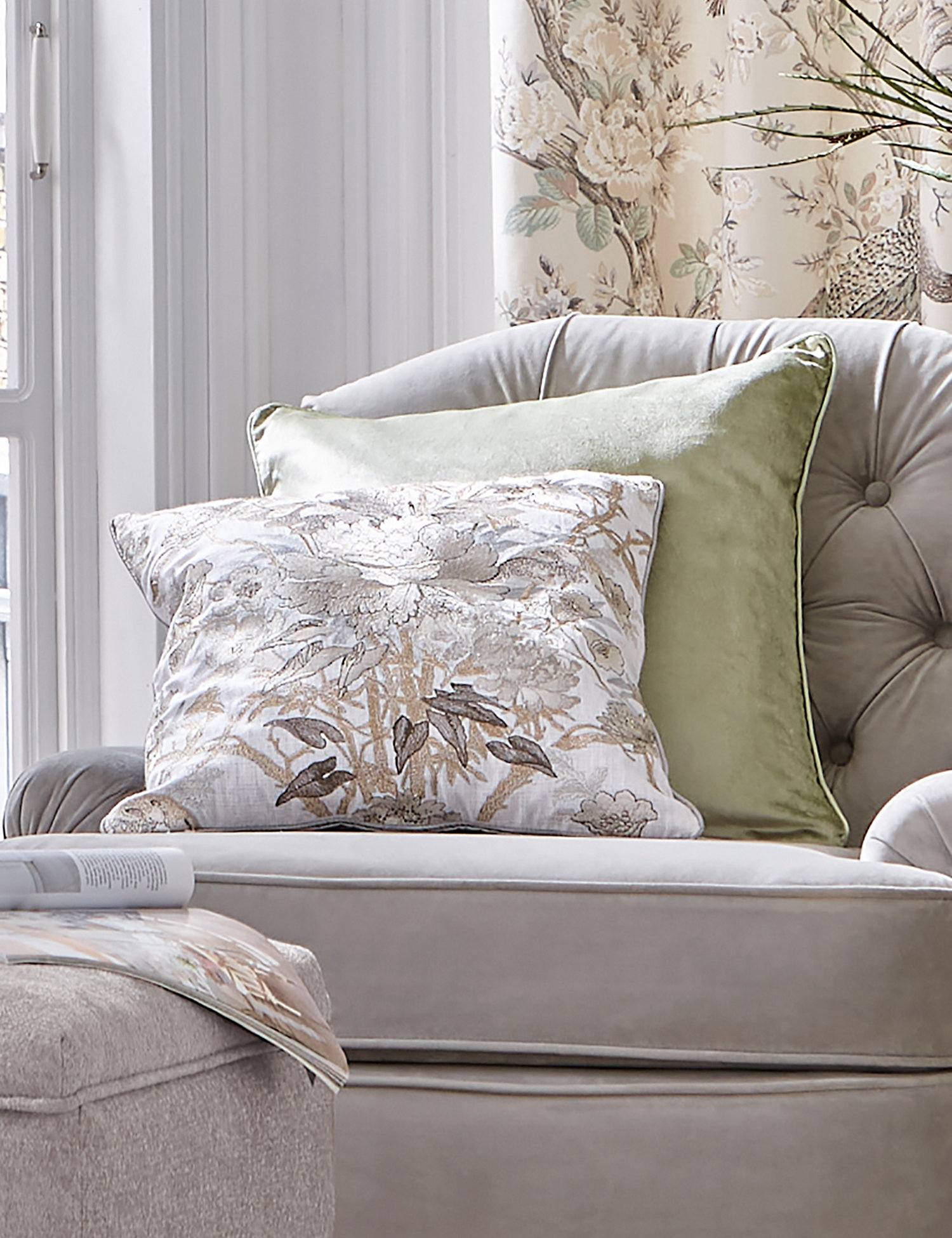 M&S Laura Ashley Overton Floral Cushion