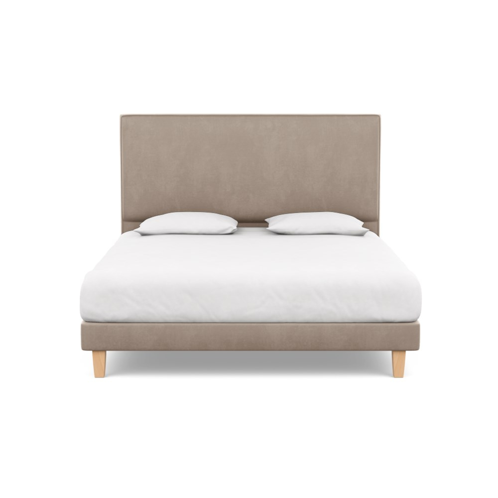 Heal's Heal's Shallow Divan Super King Varese Velvet Dove Light Solid Wood
