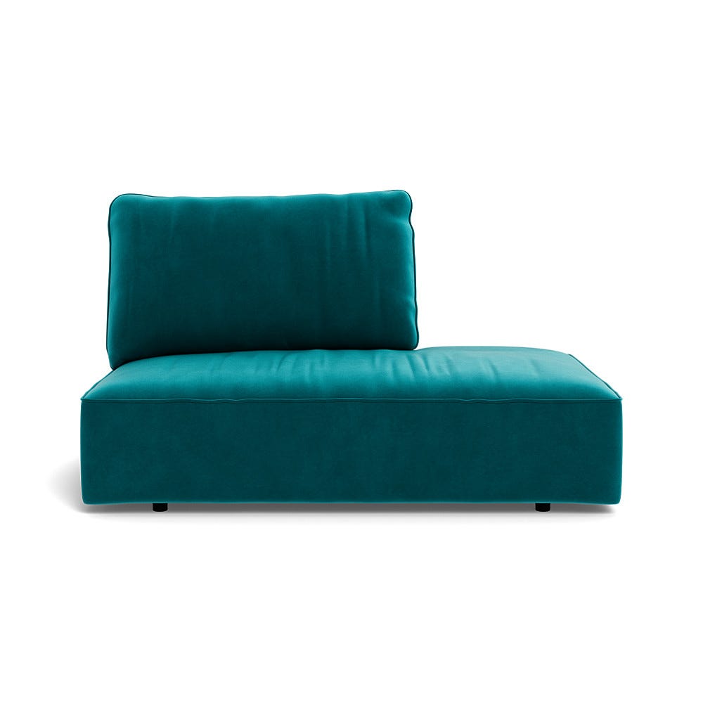 Heal's Morven Right Hand Facing Open End Unit Smart Velvet Petrol