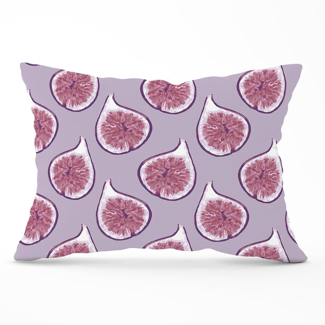 Warren Reed - Designer Modern Fig Pattern Cushions in Purple