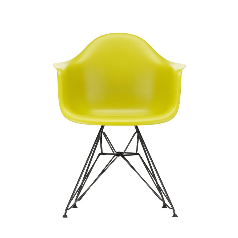 Vitra Eames DAR Armchair New Height Mustard Basic Dark Powder Base