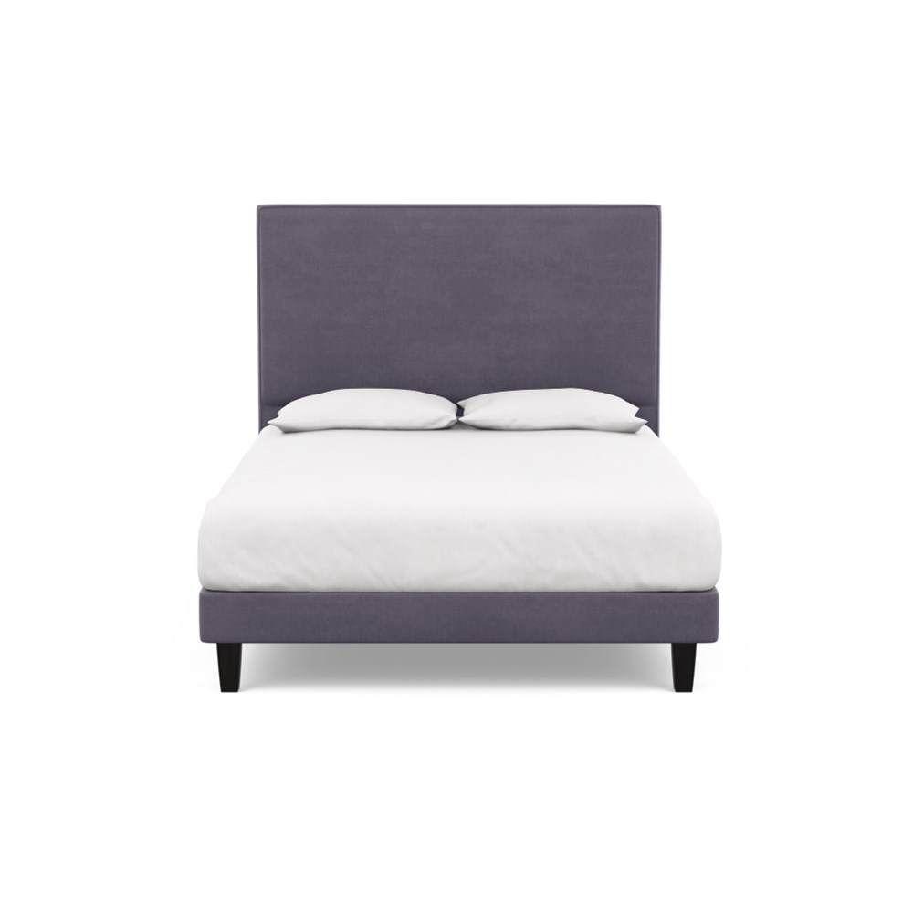 Heal's Heal's Shallow Divan King Linen Shadow Dark Solid Wood Feet