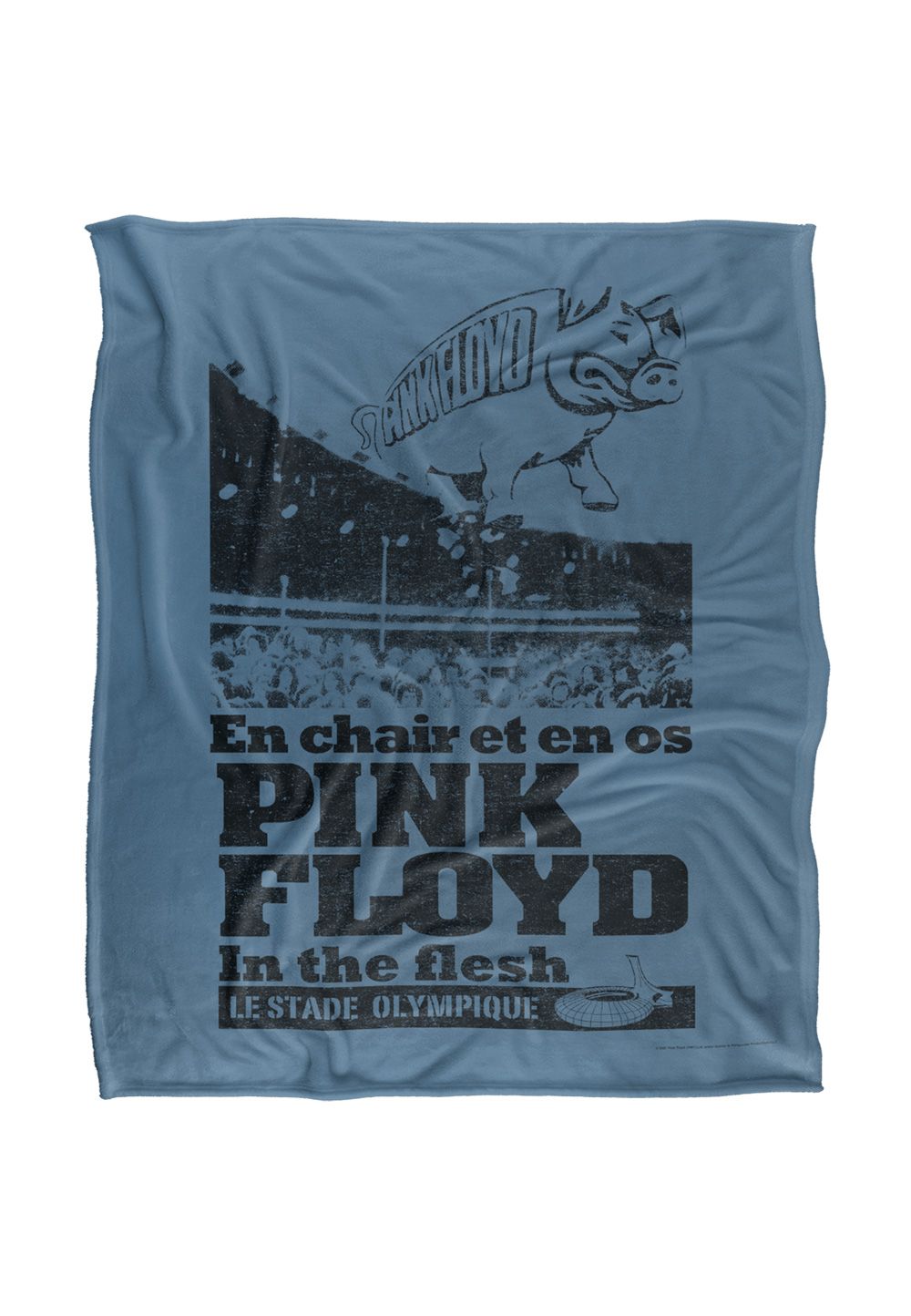 Pink Floyd In The Flesh Silky Touch Super Soft Throw Blanket 152 X 127 cm in White