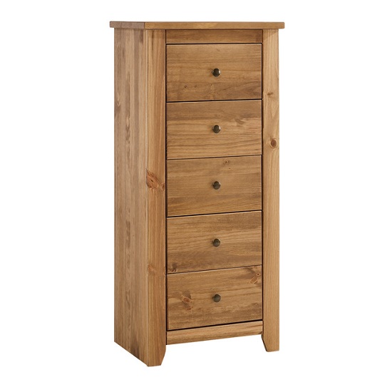 Pascal 5 Chest Of Drawers In Pine Finish
