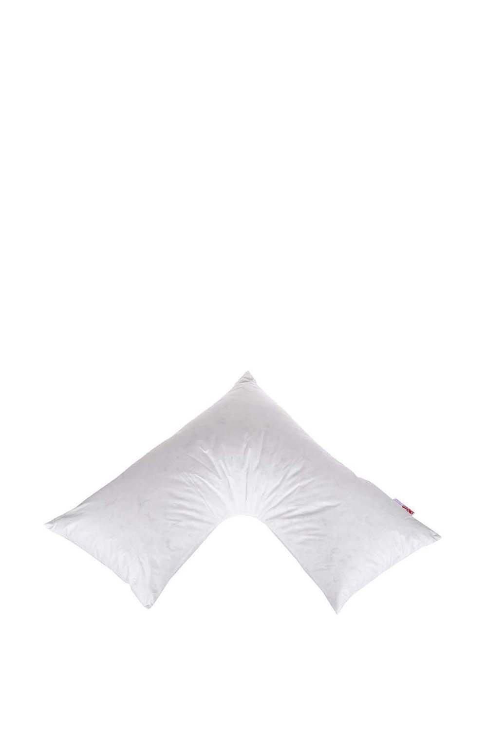 Homescapes Orthopaedic V Shaped Pillow Duck Feather & Down in White