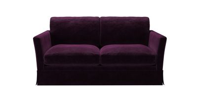 Otto 2 Seat Sofa Bed in Plum Smart Velvet - sofa.com