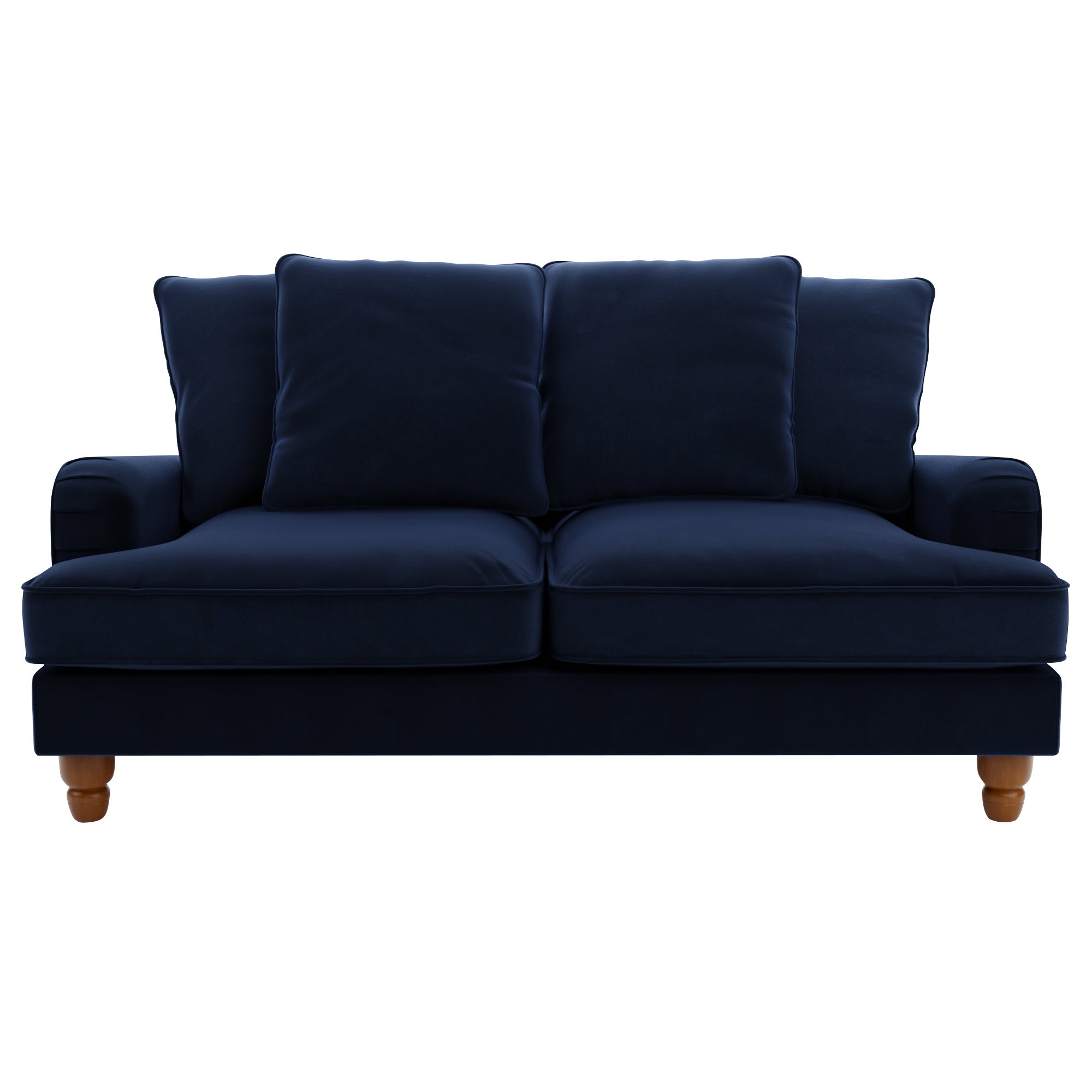 Beatrice Velvet Scatter Back 2 Seater Sofa Navy Blue
