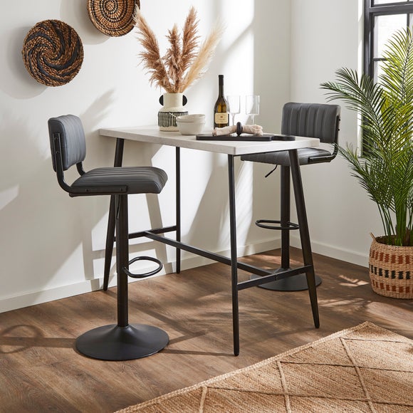 Rhys Height Adjustable Bar Stool, PU