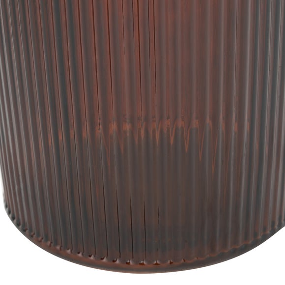Tall Ribbed Recycled Glass Vase 3