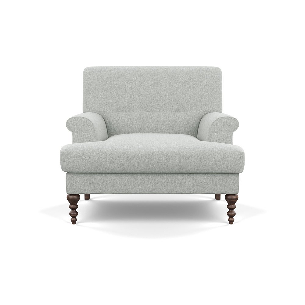 SCP Oscar Formal Armchair Melton Wool Limestone Walnut Feet