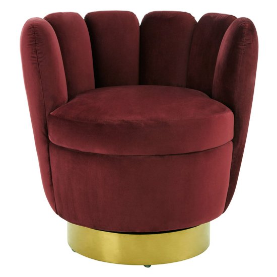 Bealie Velvet Bedroom Chair In Wine