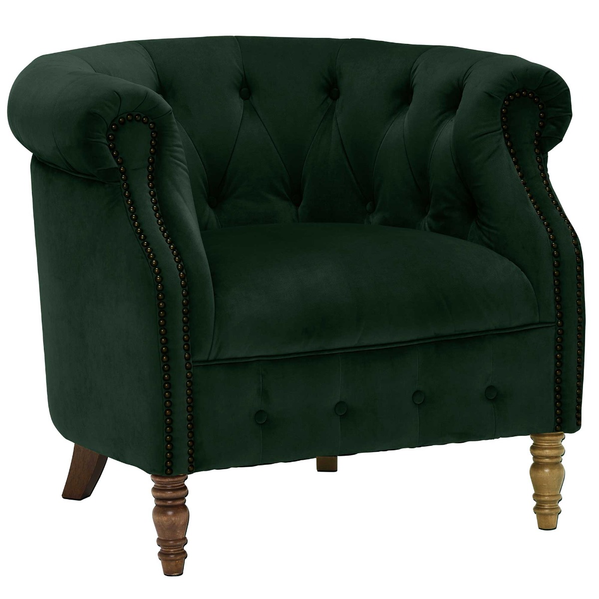 Ollena Velvet Chair, Plush Honeycreeper